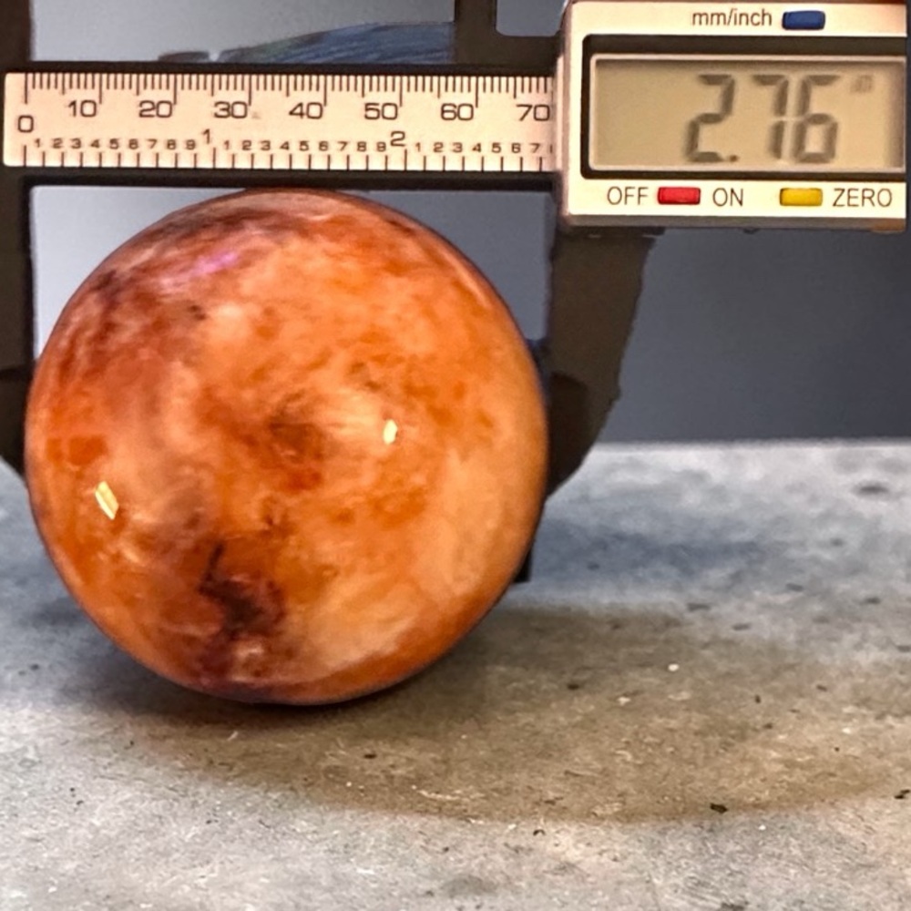 Fire Quartz XL Crystal Sphere- Goodness, Gracious, Great Ball of Fire Quartz! - Picture 9 of 10